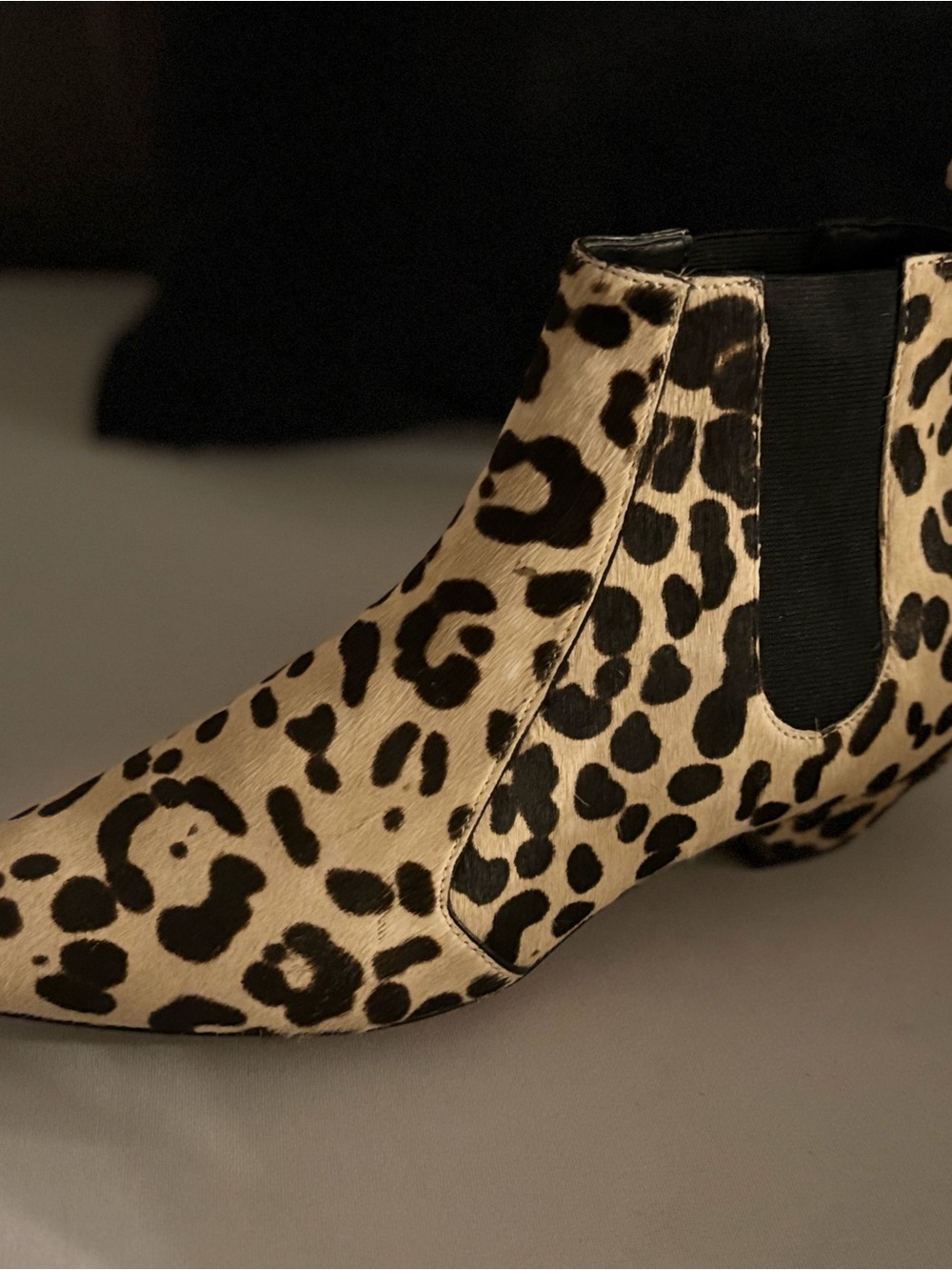 Paolo Leopard-Print Chelsea Ankle Boot in Tan and Black